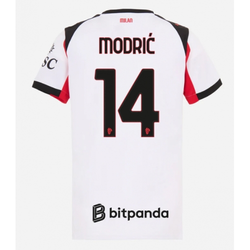 Billige Fotballdrakt AC Milan Luka Modric #14 Replika Bortedrakt Dame 2025-26 Kortermet Billige Fotballdrakt AC Milan Luka Modric #14 Replika Bortedrakt Dame 2025-26 Kortermet